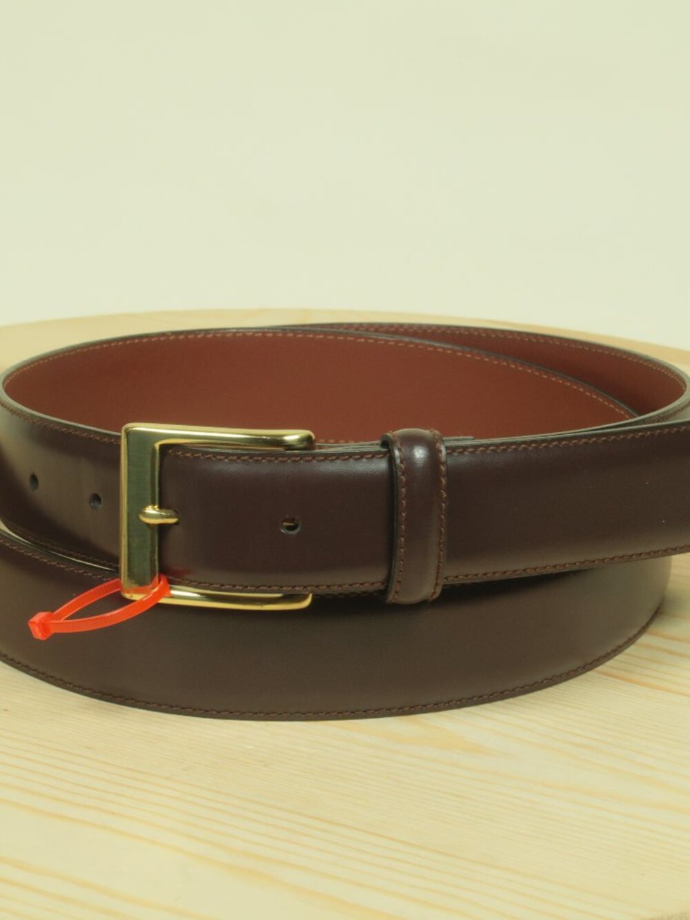 Coach Genuine Calfskin Dress Belt 5953 Mens 40 Brown
